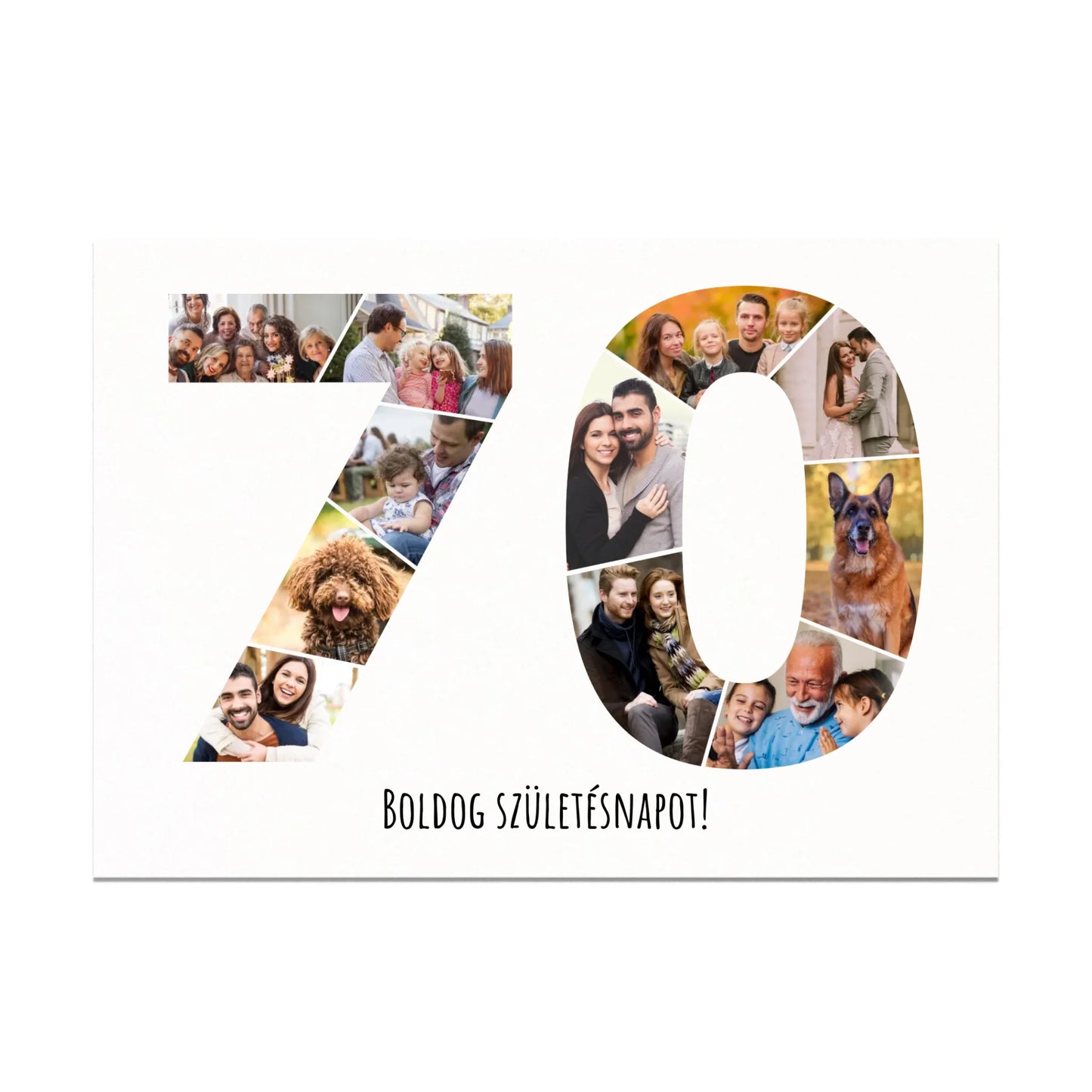 Egyedi Születésnapi Fotókollázs (70-79 évig) - Falikép