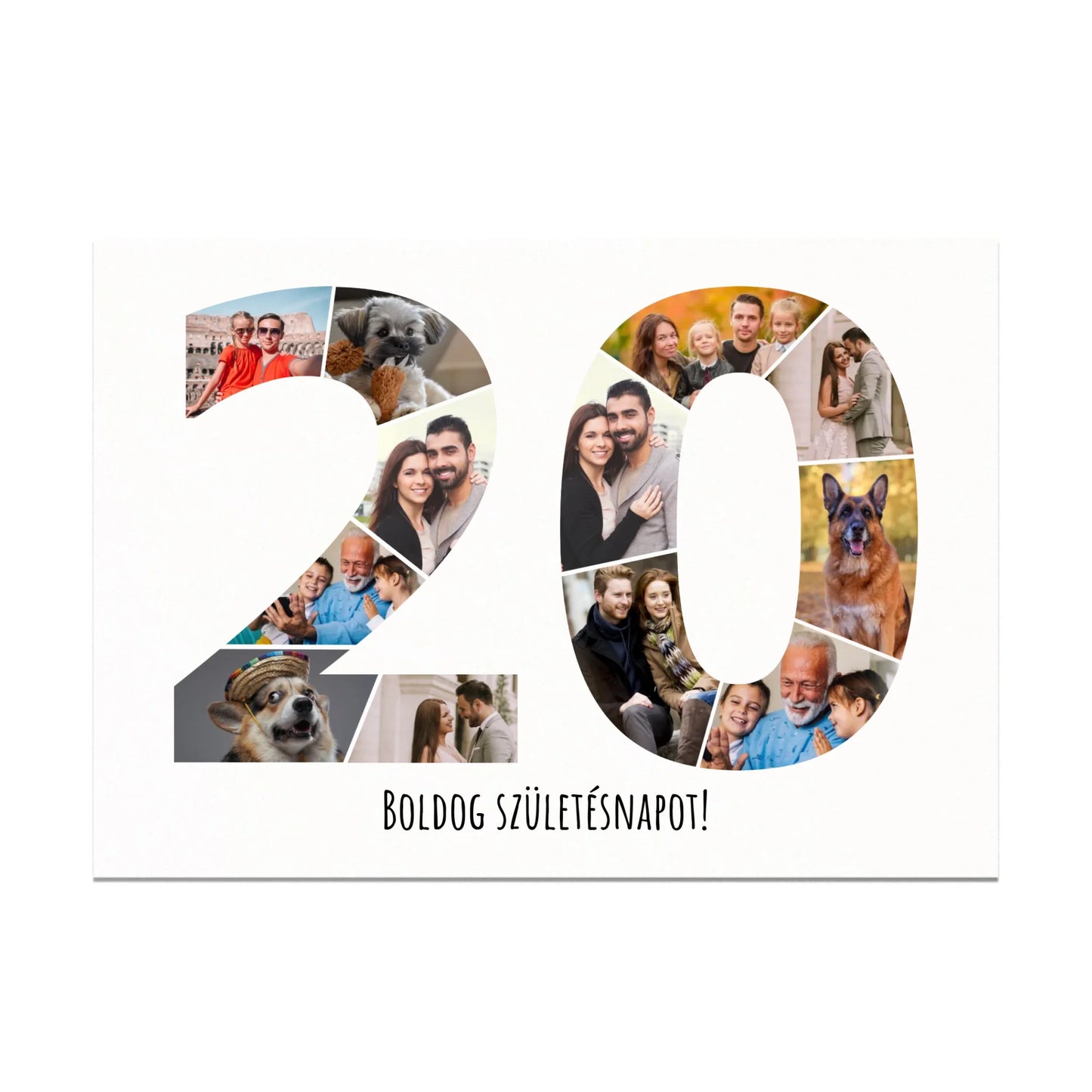 Egyedi Születésnapi Fotókollázs (20-29 évig) - Falikép