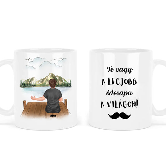 egyedi szerkeszthető bögre apáknak akár 3 gyermekkel