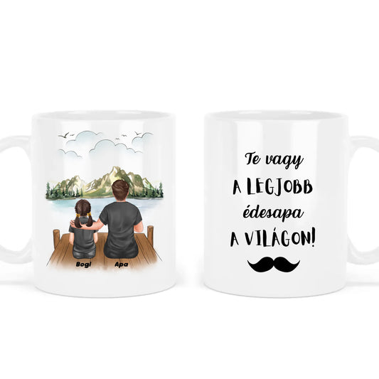 egyedi szerkeszthető bögre apáknak akár 3 gyermekkel