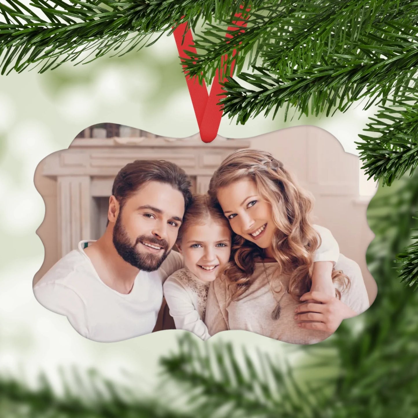 egyedi fényképes karácsonyfadísz