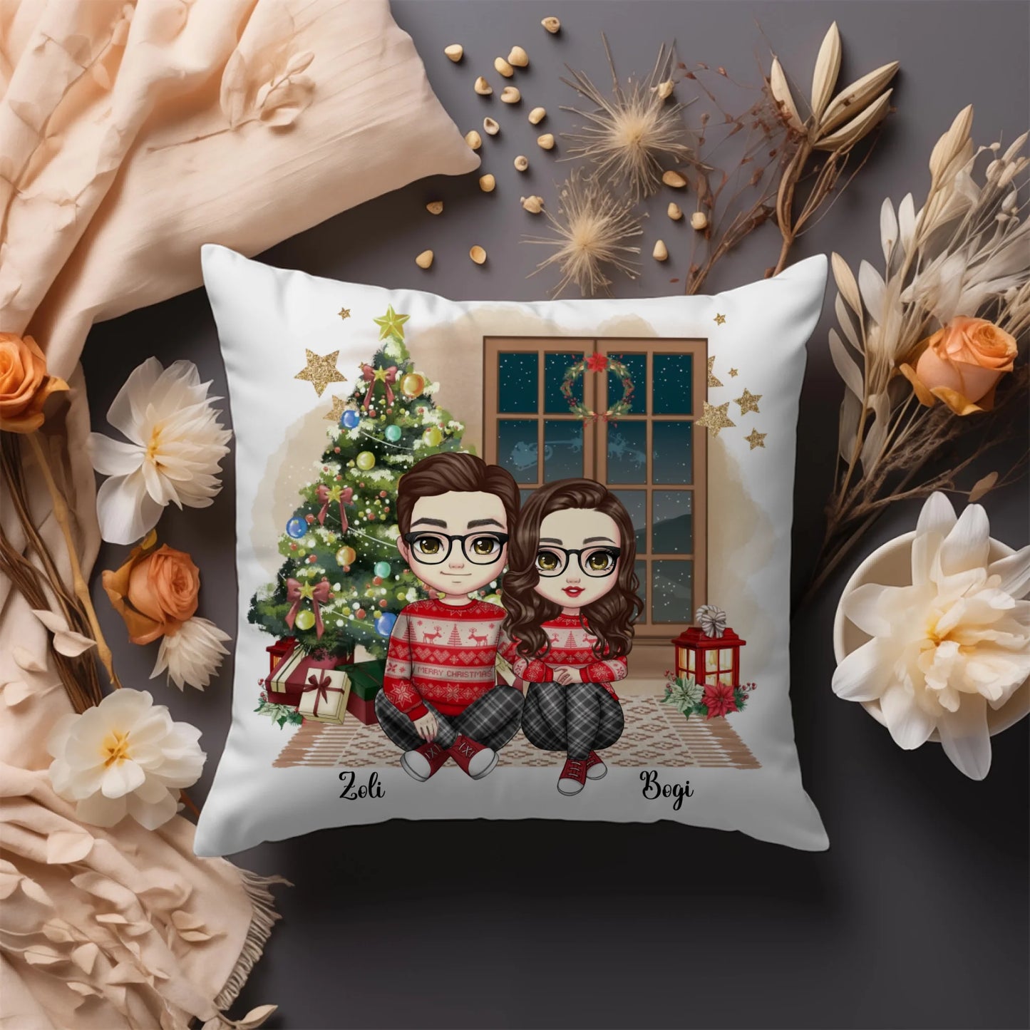 Egyedi Fényképes Fotókollázs Párna - 18 Képpel