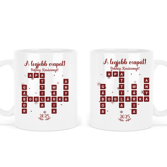 egyedi chibi karakteres bögre szerelmes pároknak karácsonyi