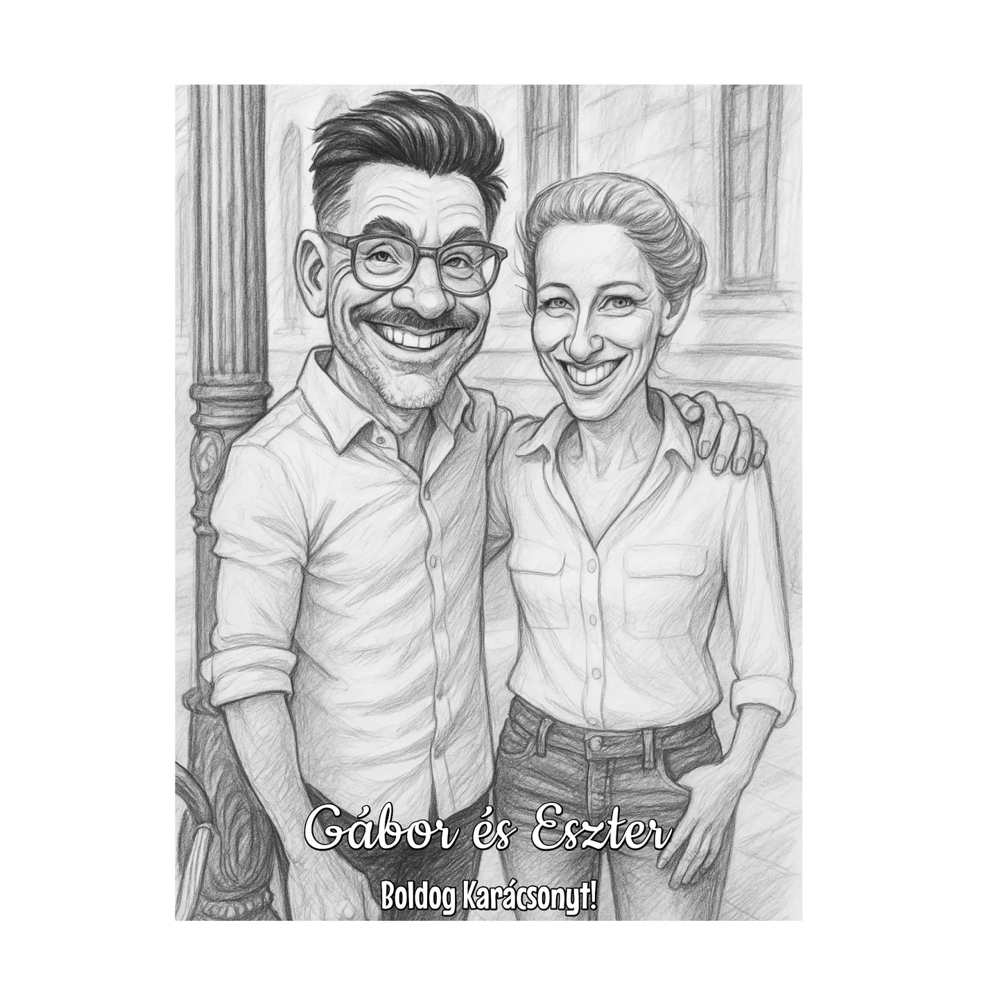 Egyedi Fényképes Karikatúra Falikép - Azonnali Látványterv