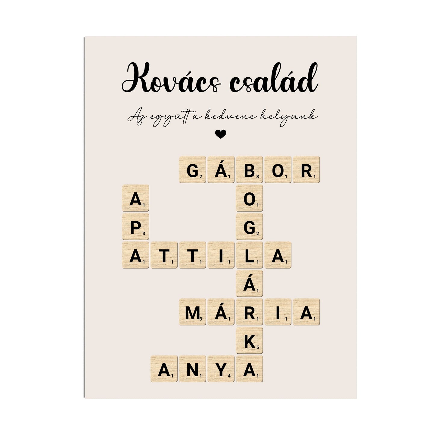 Scrabble Szókirakó Családi Falikép