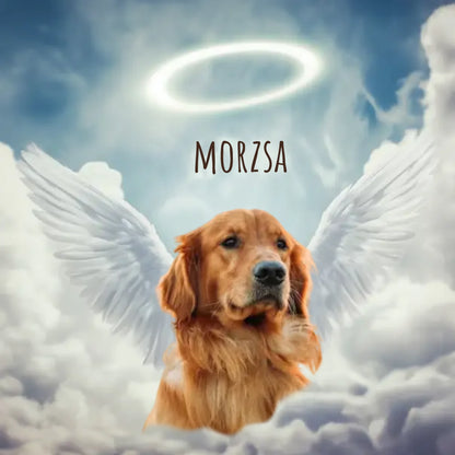 egyedi fényképes kutya emlékpárna mennyország