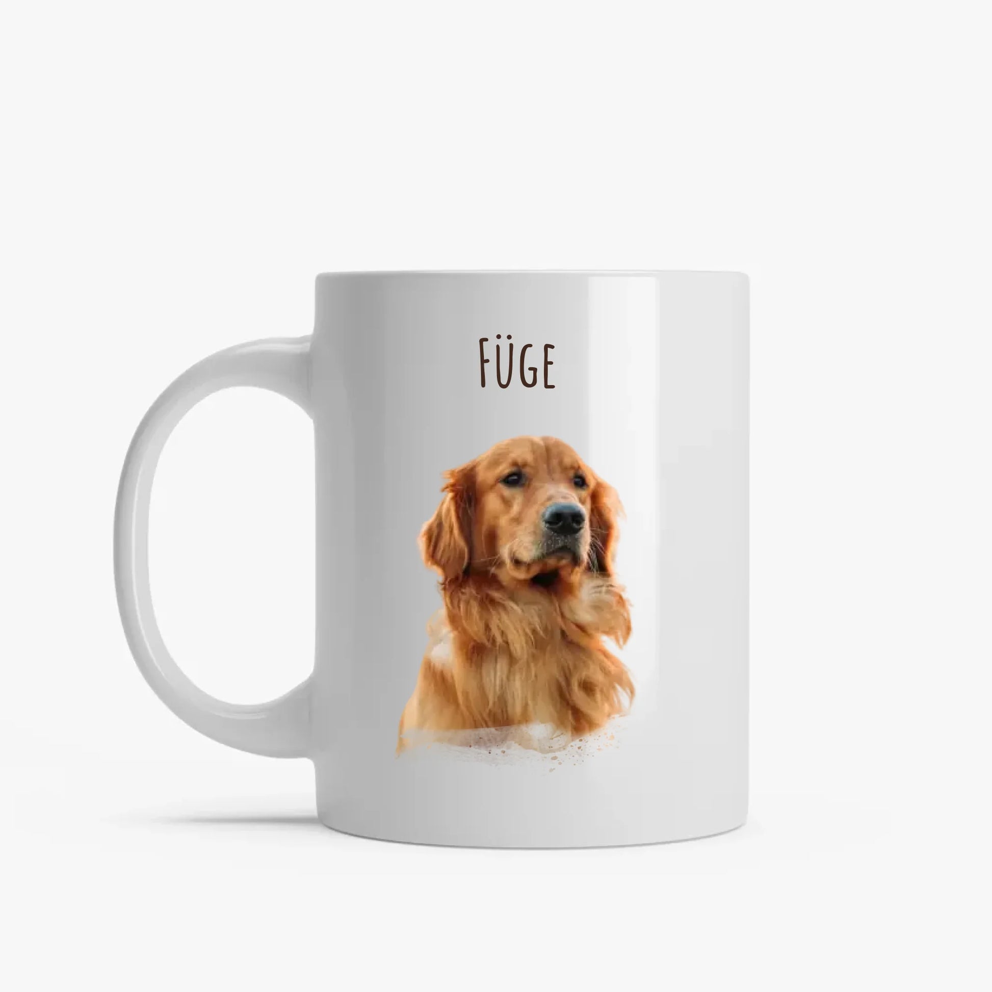 egyedi fényképes kutyás bögre névvel