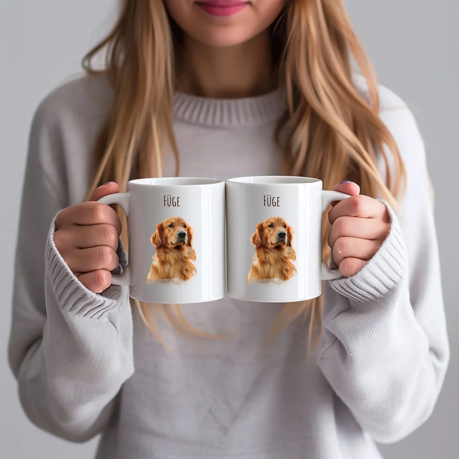 egyedi fényképes kutyás bögre névvel