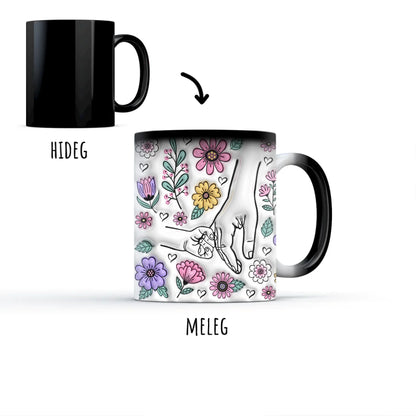 egyedi személyre szabható neves bögre anyák napi ajándék gyerekek nevével