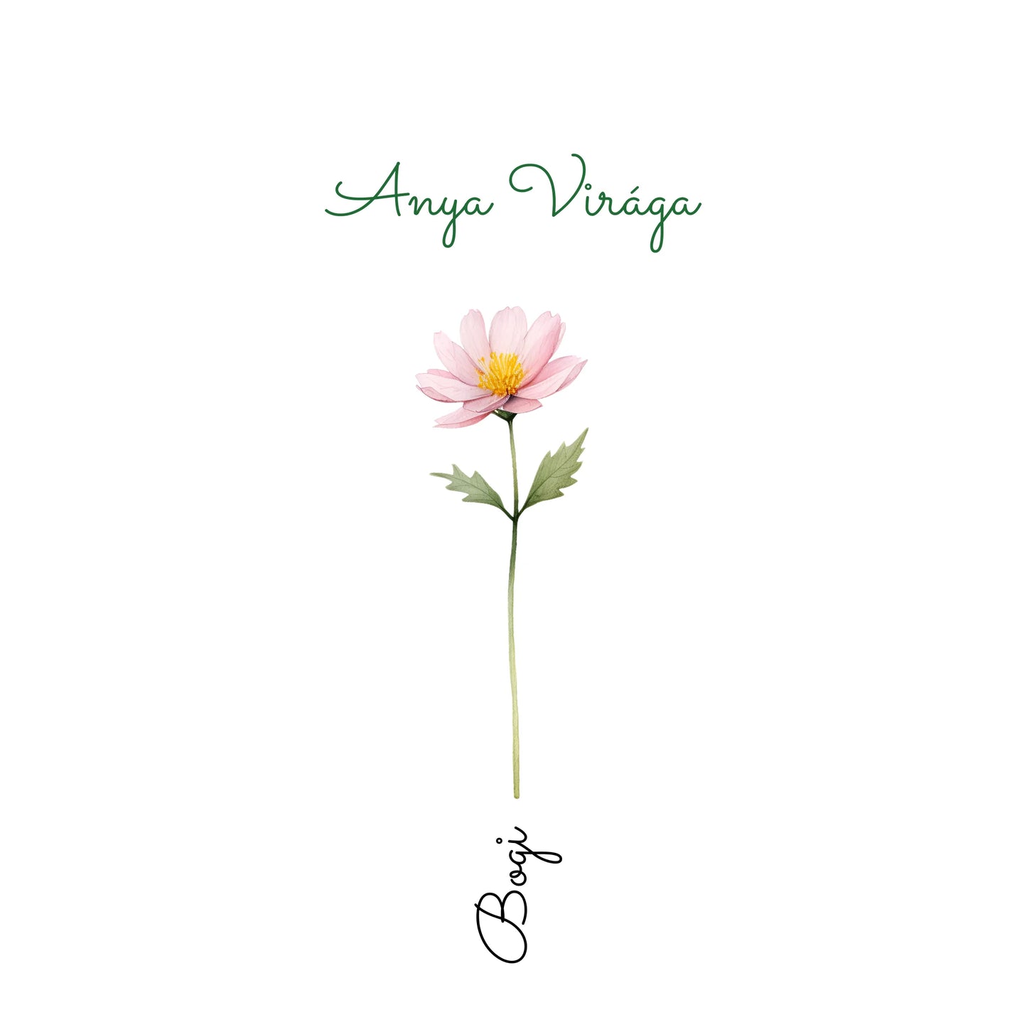 40x40 cm-es egyedi szerkeszthető virágos anyák napi párna neves