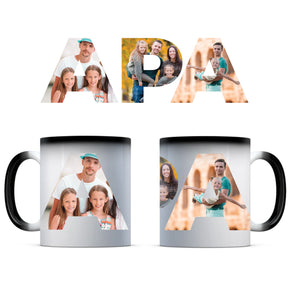 egyedi fényképes bögre 3 fényképpel színváltó