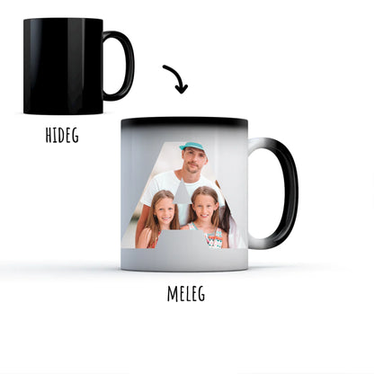 egyedi fényképes bögre 3 fényképpel színváltó