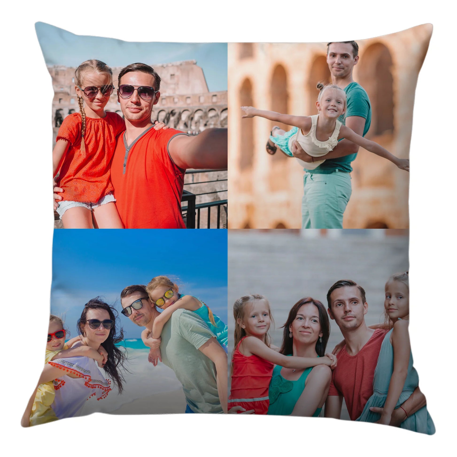 egyedi személyre szabható fényképes párna négy fényképpel