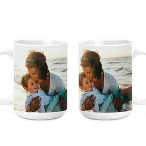 fényképes nagy XL bögre két fényképpel