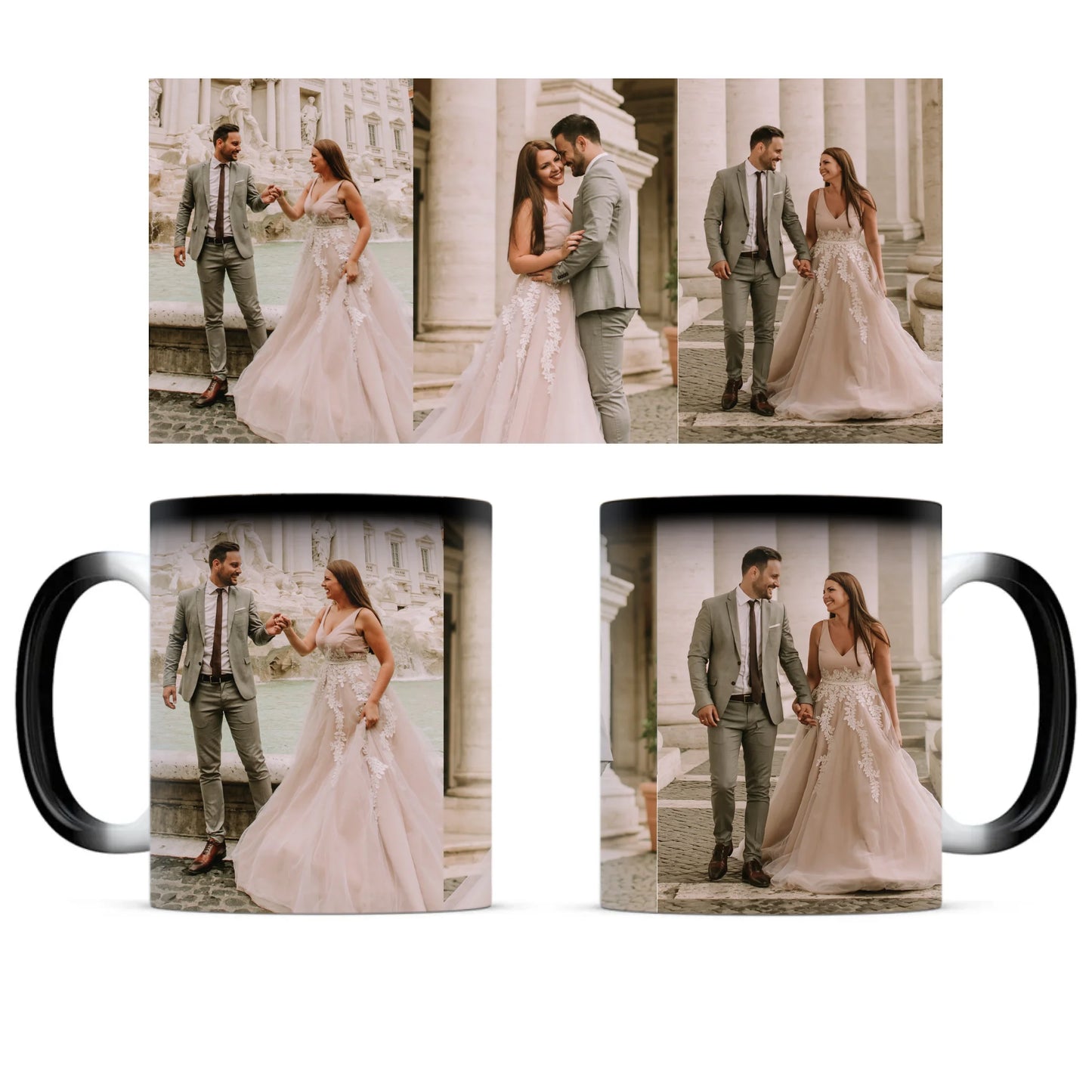 egyedi fényképes bögre 3 fényképpel színváltó