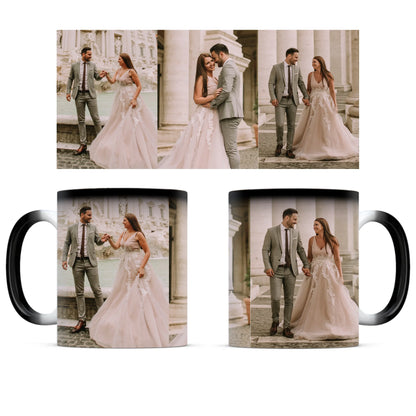 egyedi fényképes bögre 3 fényképpel színváltó