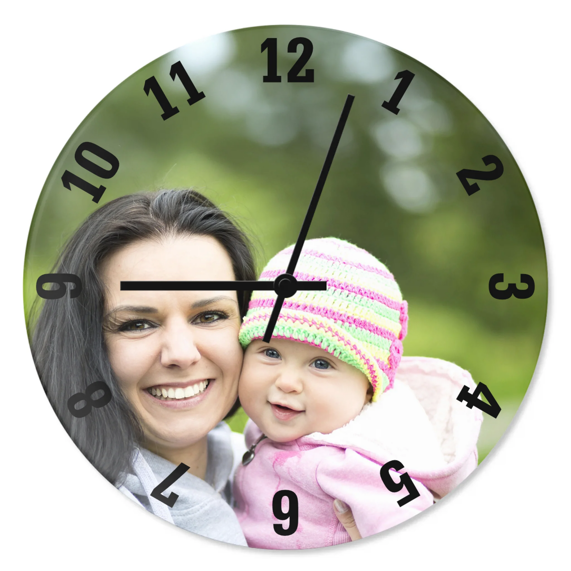 egyedi fényképes üveg falióra