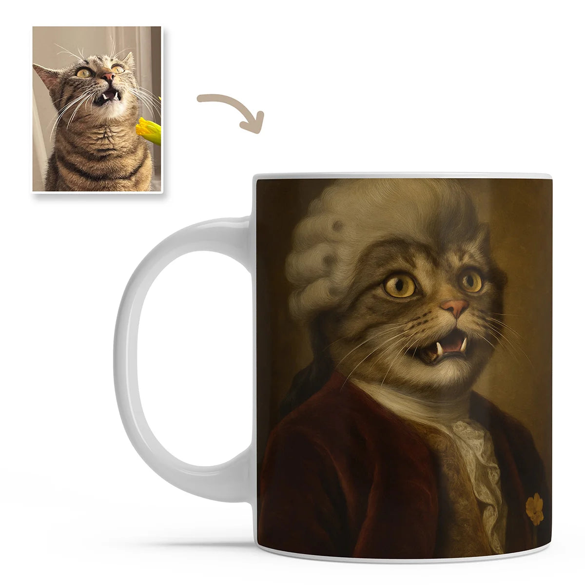 Királyi Portré Bögre Egyedi Fényképpel - Azonnali Látványterv