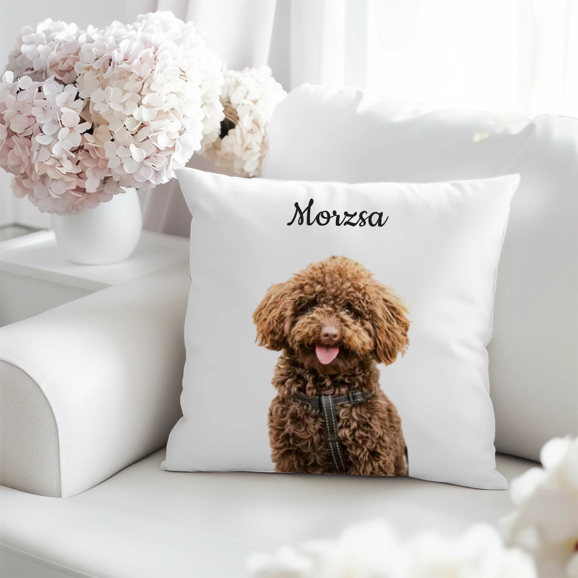 Egyedi Fényképes Kutyás Párna Névvel