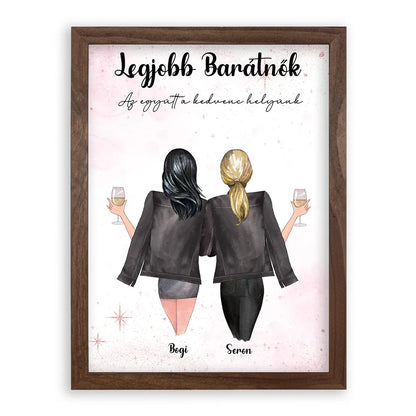Egyedi Karakteres Falikép - Legjobb Barátnők