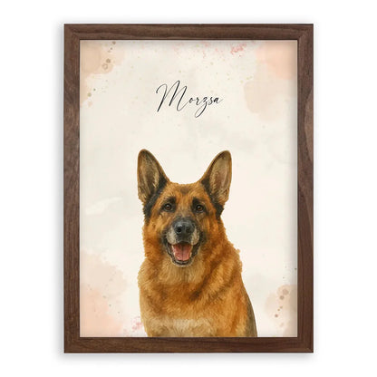 Egyedi Vízfesték Portré Falikép a Kedvenc Négylábúdról