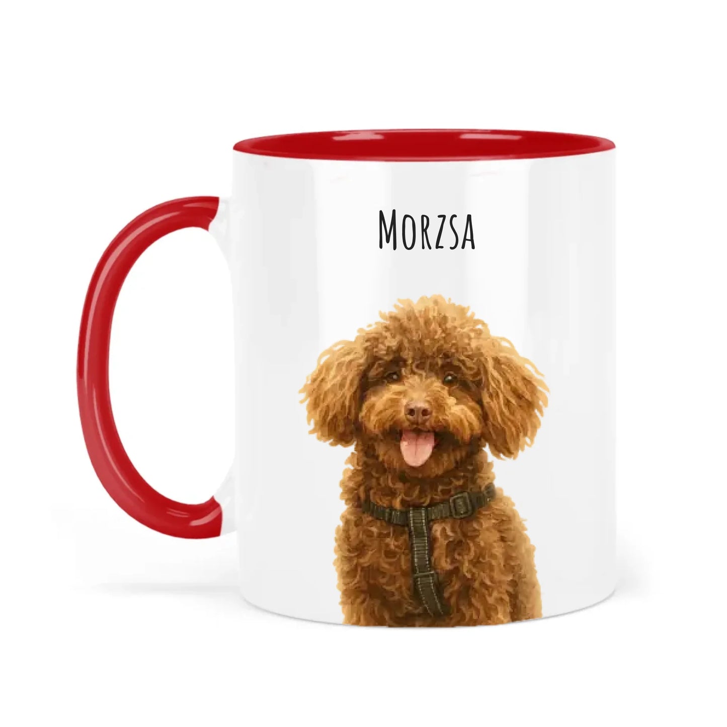 Egyedi Fényképes Kutyás Bögre Vízfesték Stílusban