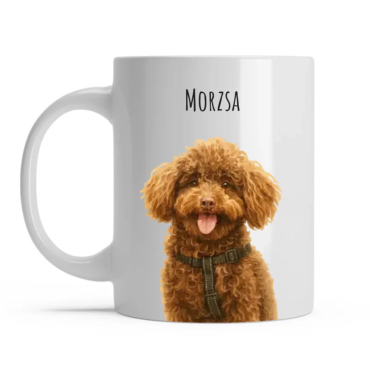 Egyedi Fényképes Kutyás Bögre Vízfesték Stílusban