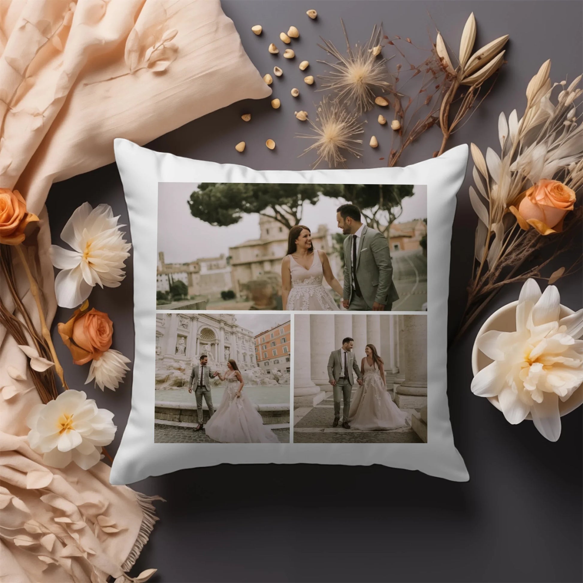 egyedi fényképes díszpárna 3 képpel