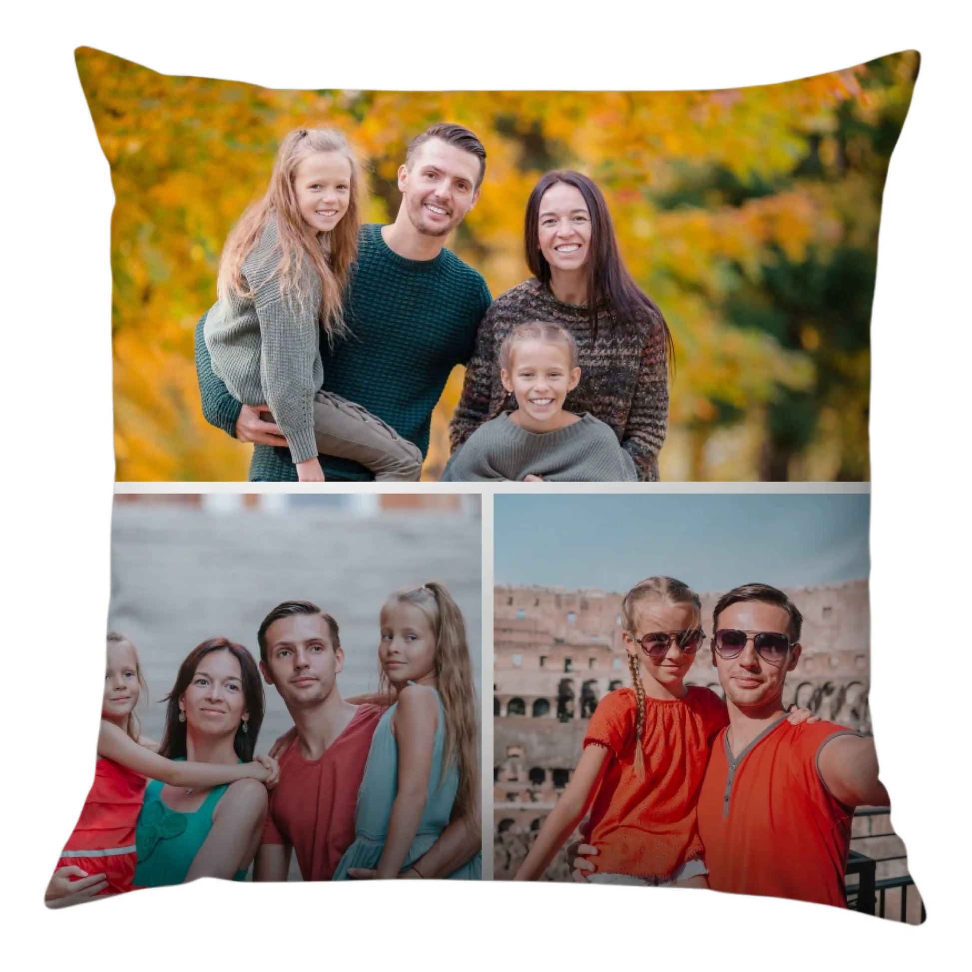 egyedi fényképes díszpárna 3 fényképpel fullprint