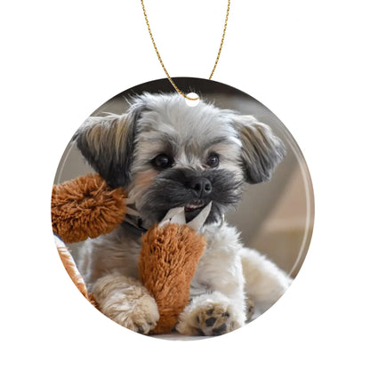 egyedi fényképes kerámia karácsonyfadísz