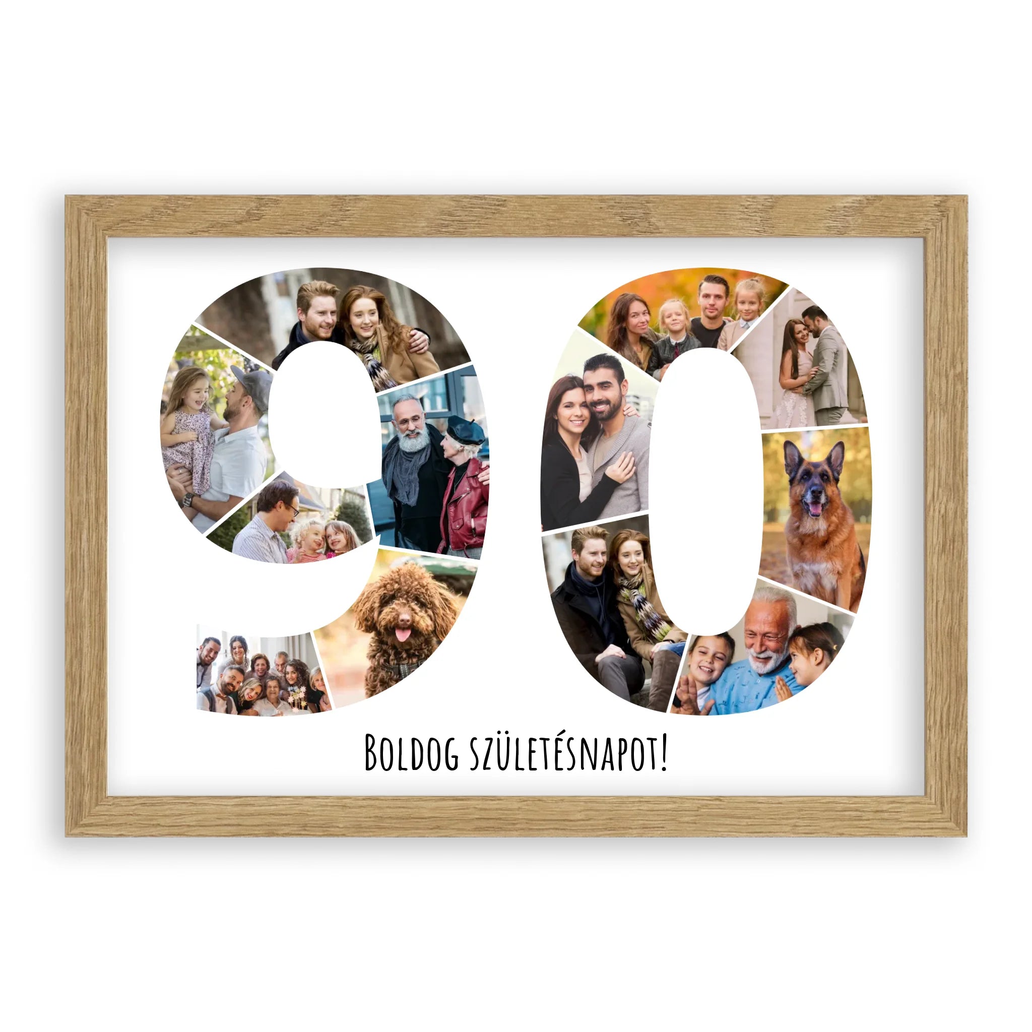 Egyedi Születésnapi Fotókollázs (90-99 évig) - Falikép