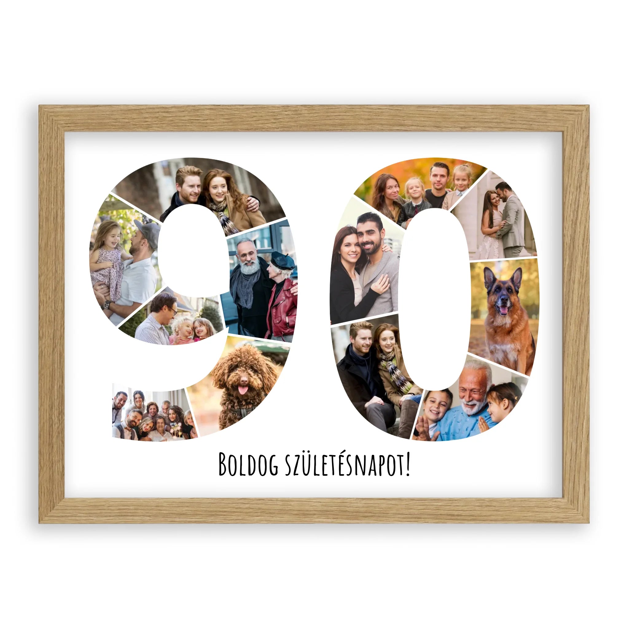 Egyedi Születésnapi Fotókollázs (90-99 évig) - Falikép