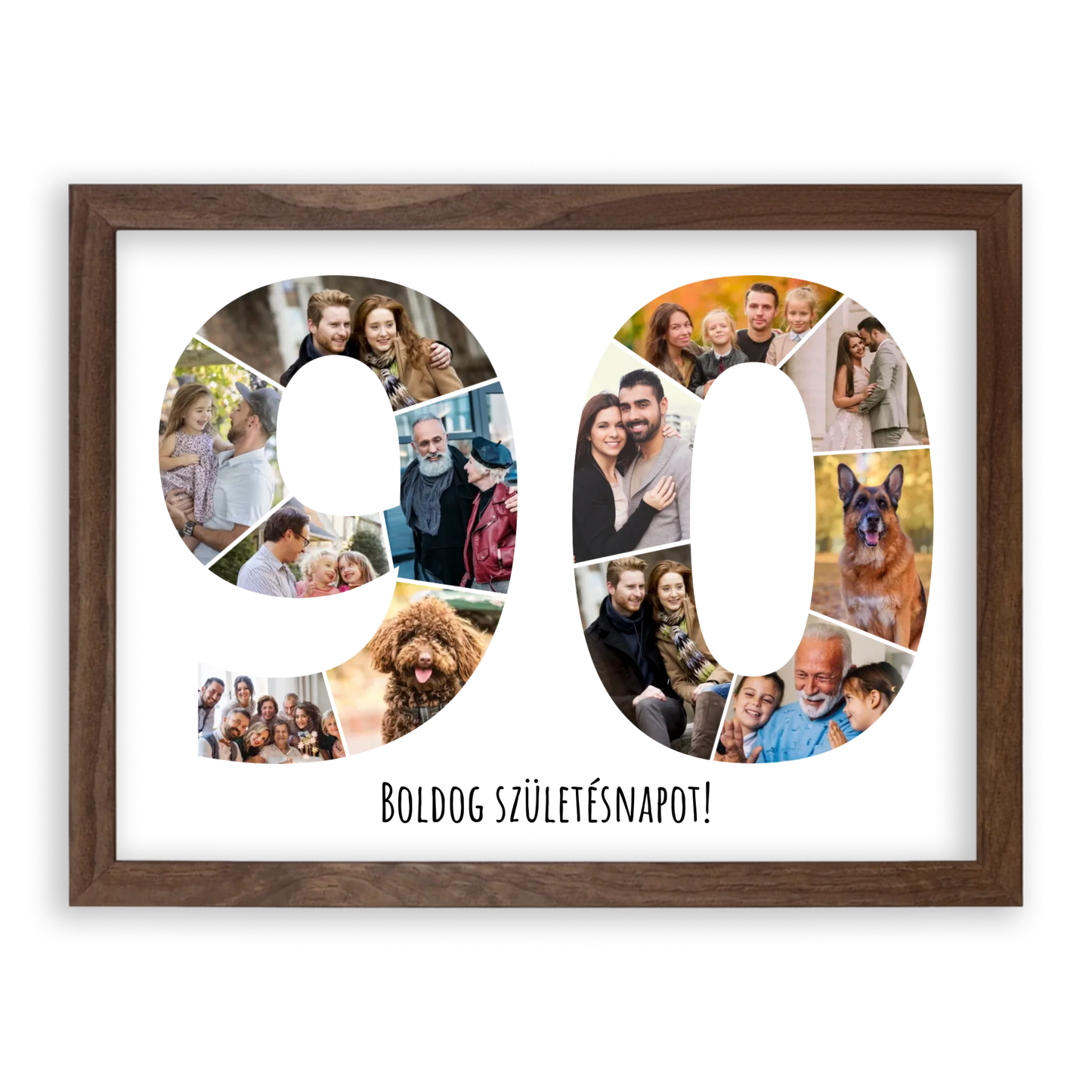 Egyedi Születésnapi Fotókollázs (90-99 évig) - Falikép
