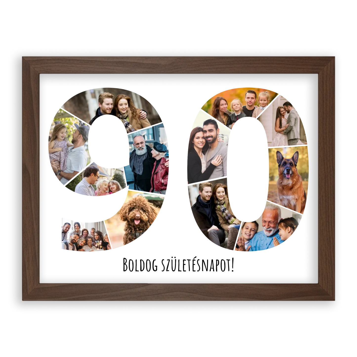 Egyedi Születésnapi Fotókollázs (90-99 évig) - Falikép
