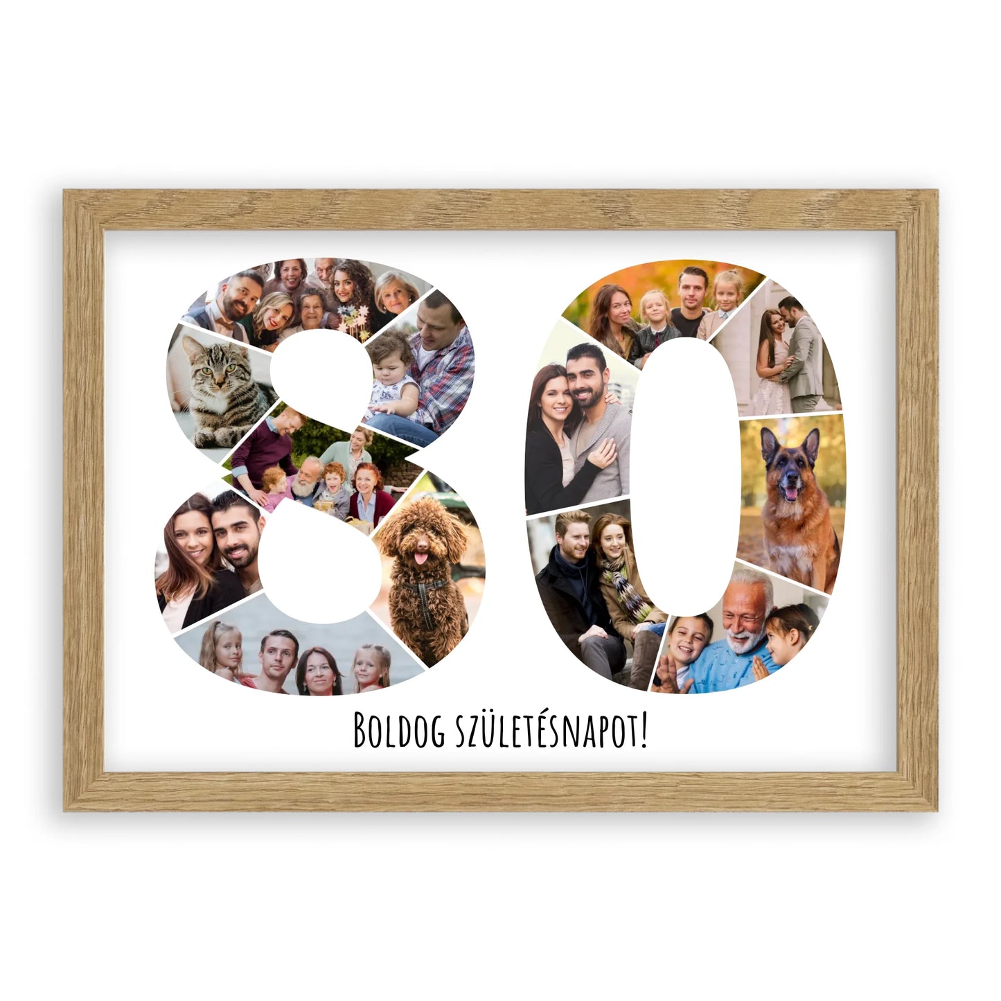 Egyedi Születésnapi Fotókollázs (80-89 évig) - Falikép
