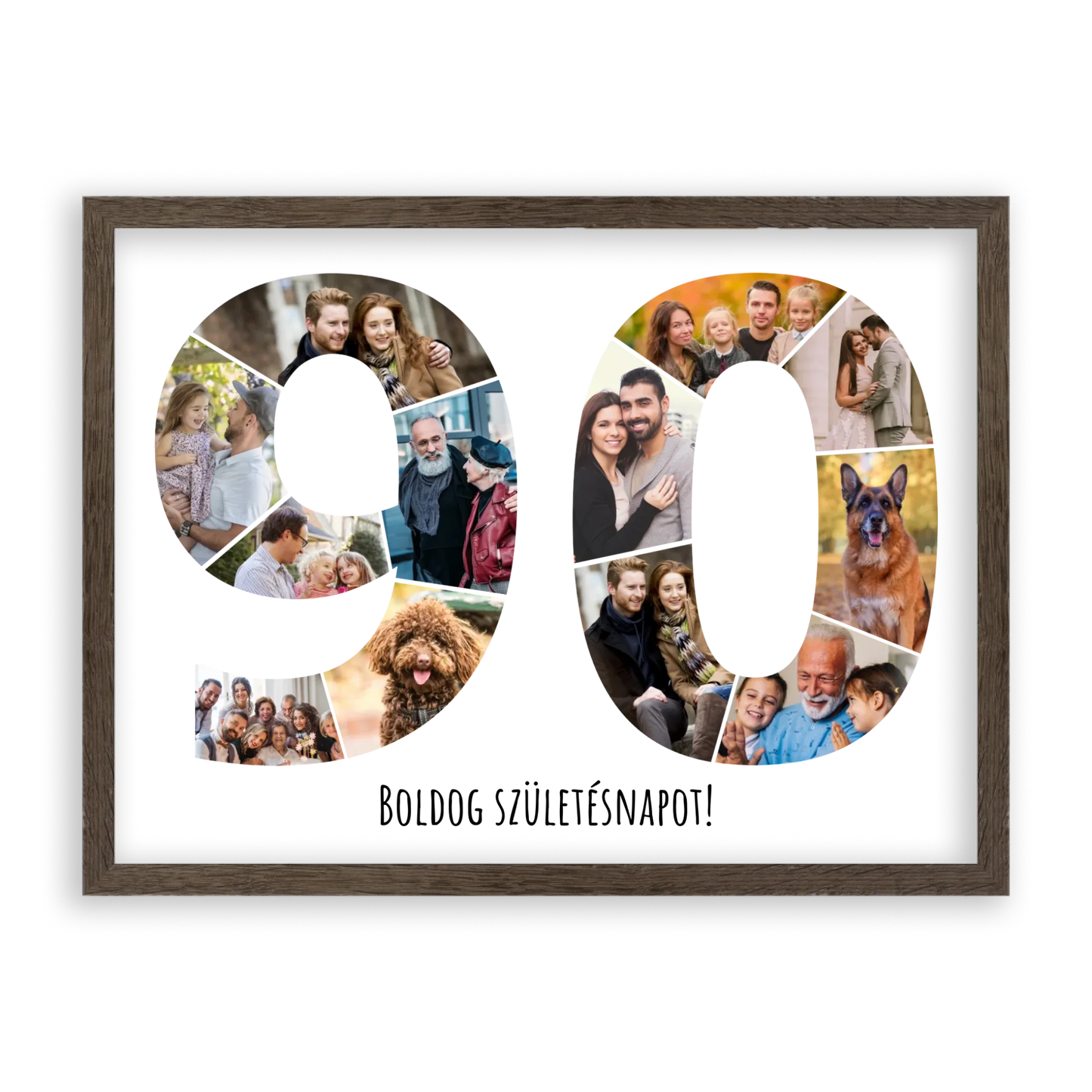 Egyedi Születésnapi Fotókollázs (90-99 évig) - Falikép