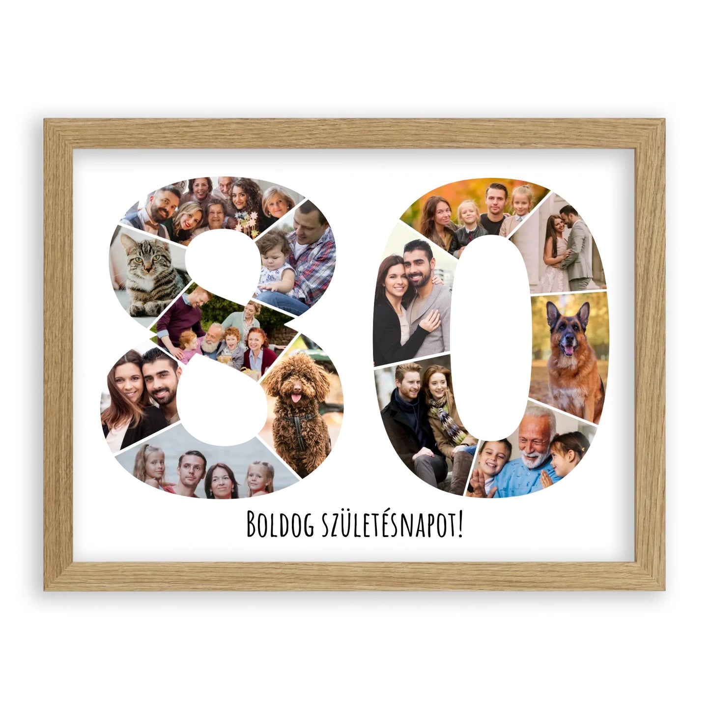 Egyedi Születésnapi Fotókollázs (80-89 évig) - Falikép