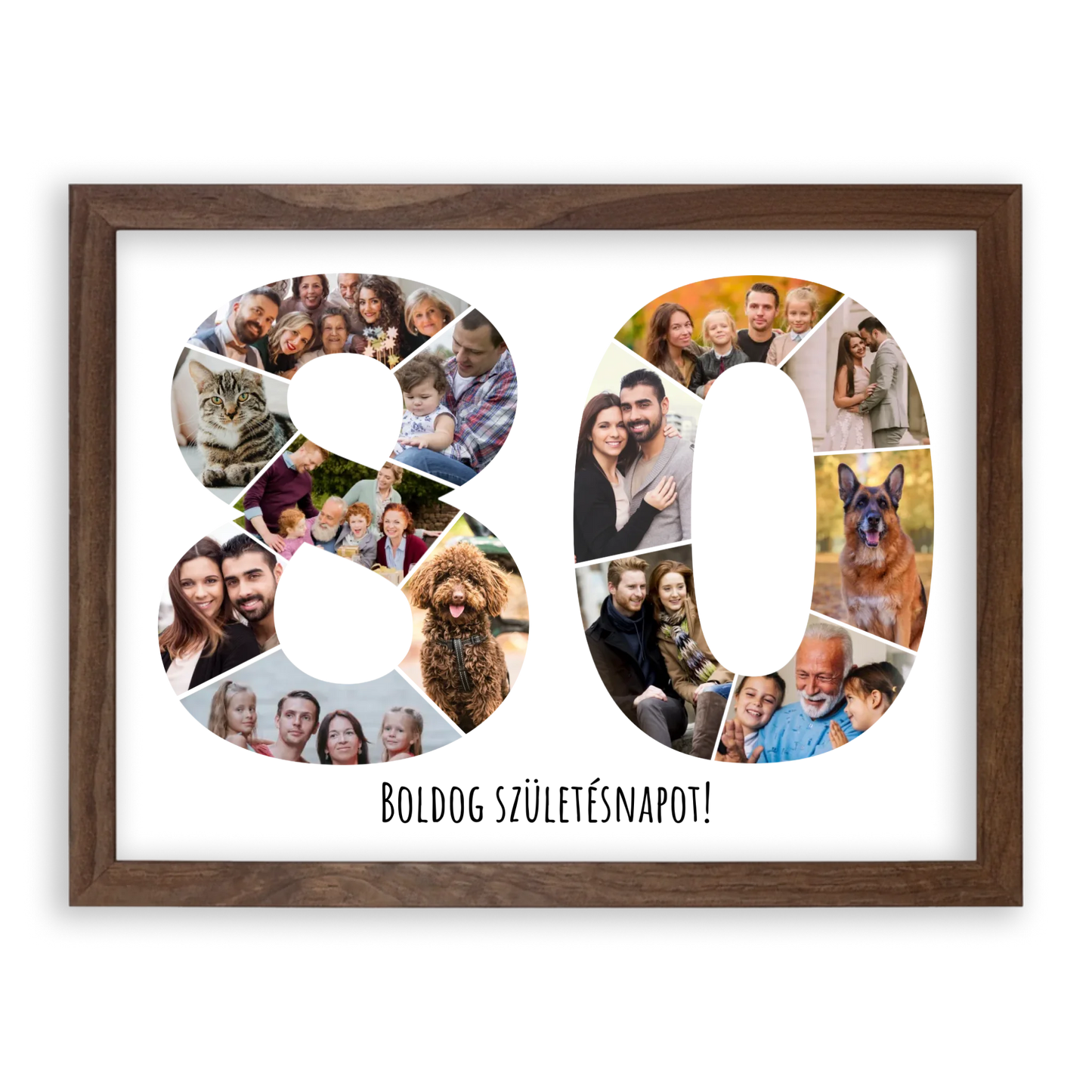 Egyedi Születésnapi Fotókollázs (80-89 évig) - Falikép