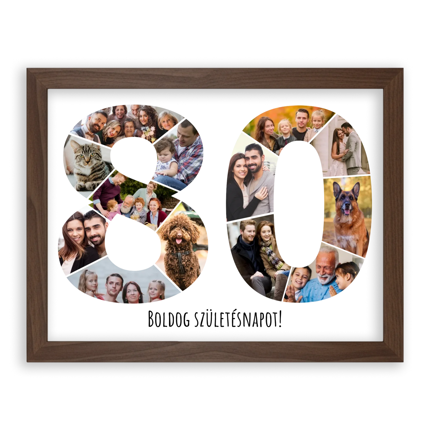 Egyedi Születésnapi Fotókollázs (80-89 évig) - Falikép
