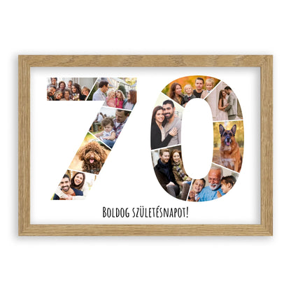 Egyedi Születésnapi Fotókollázs (70-79 évig) - Falikép