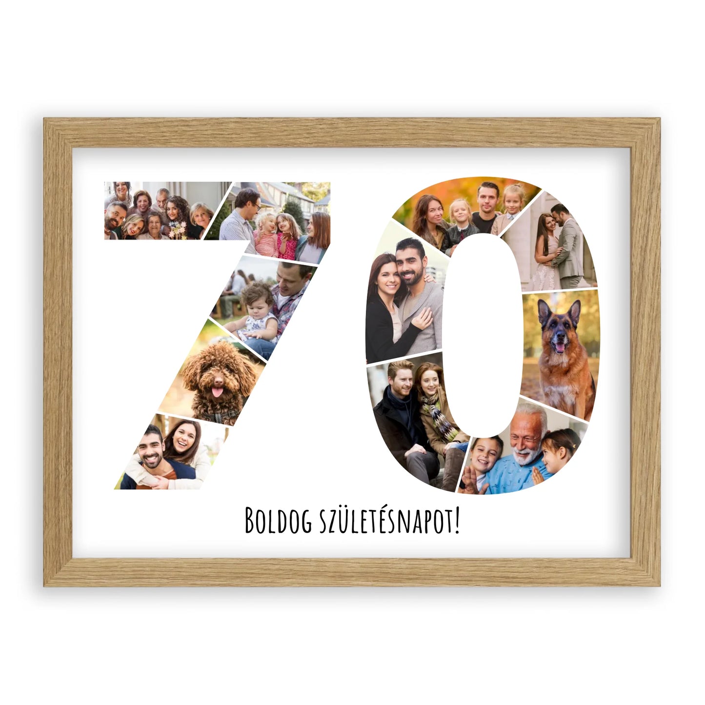 Egyedi Születésnapi Fotókollázs (70-79 évig) - Falikép