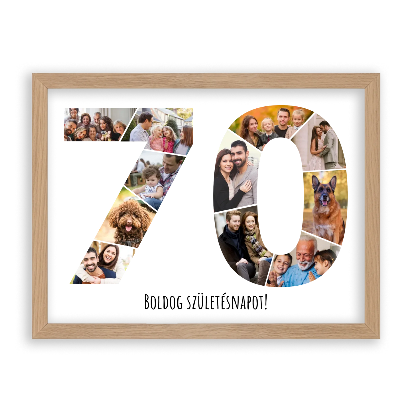 Egyedi Születésnapi Fotókollázs (70-79 évig) - Falikép