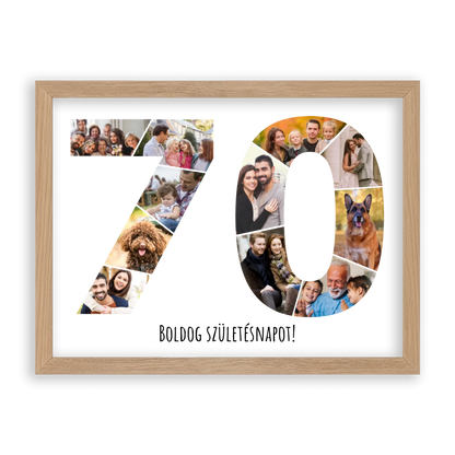 Egyedi Születésnapi Fotókollázs (70-79 évig) - Falikép