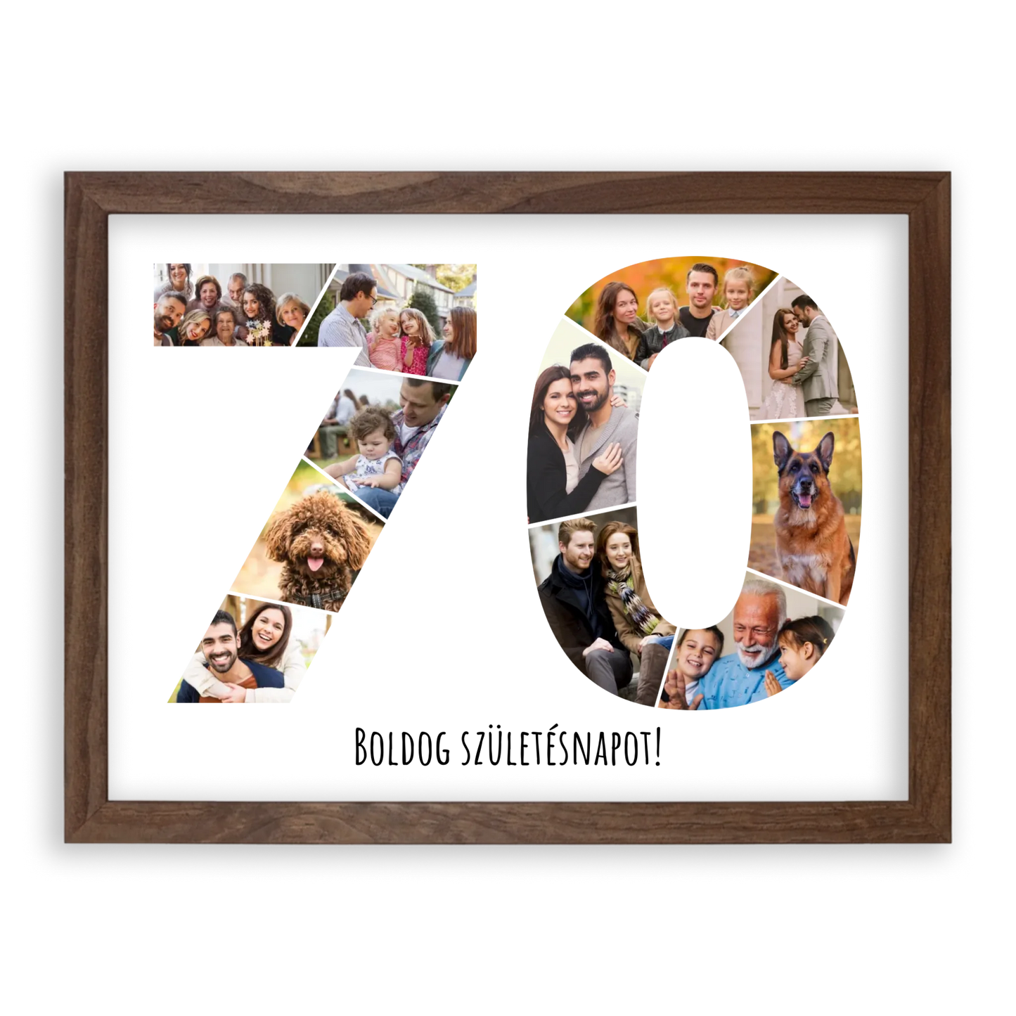 Egyedi Születésnapi Fotókollázs (70-79 évig) - Falikép