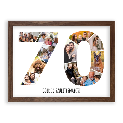 Egyedi Születésnapi Fotókollázs (70-79 évig) - Falikép