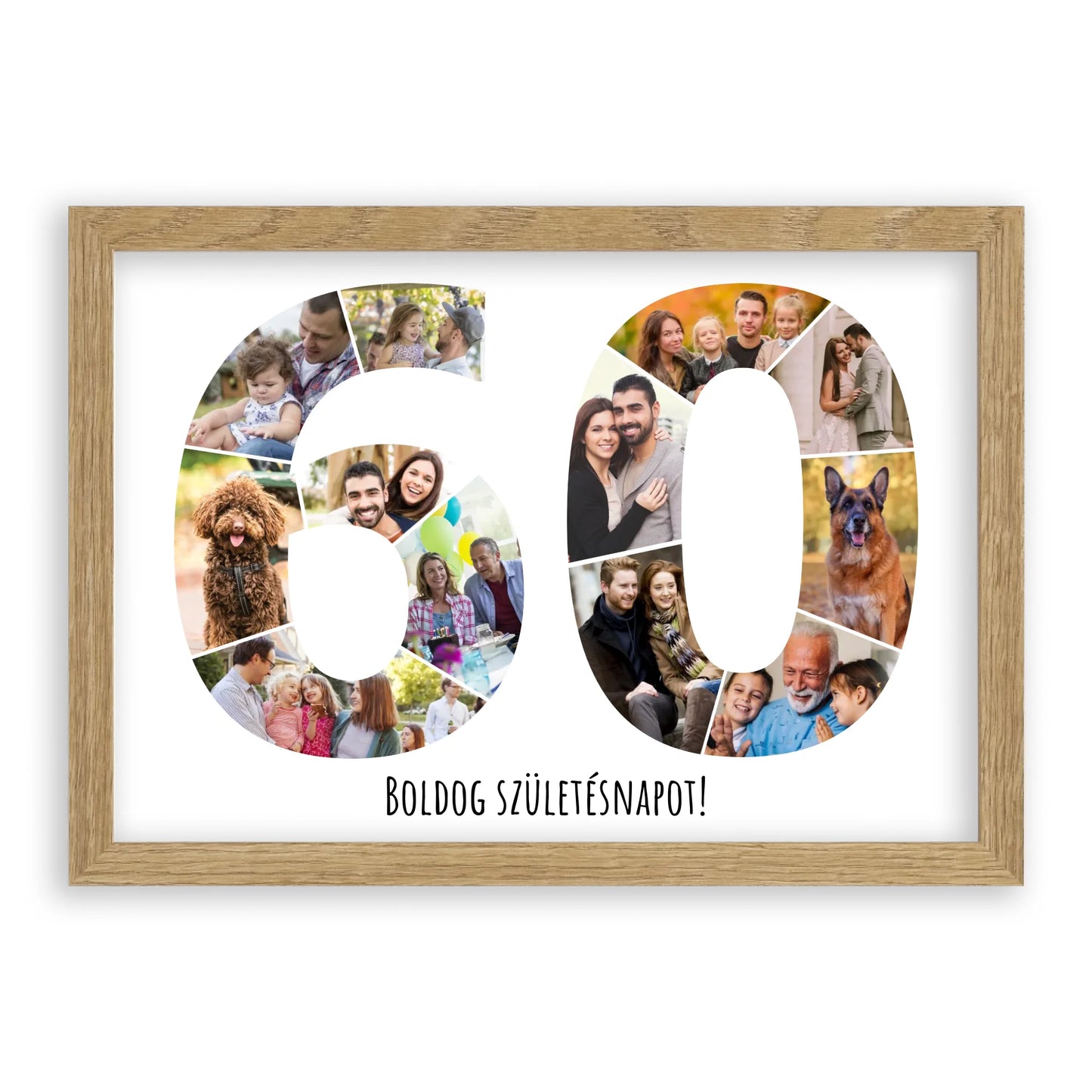 Egyedi Születésnapi Fotókollázs (60-69 évig) - Falikép
