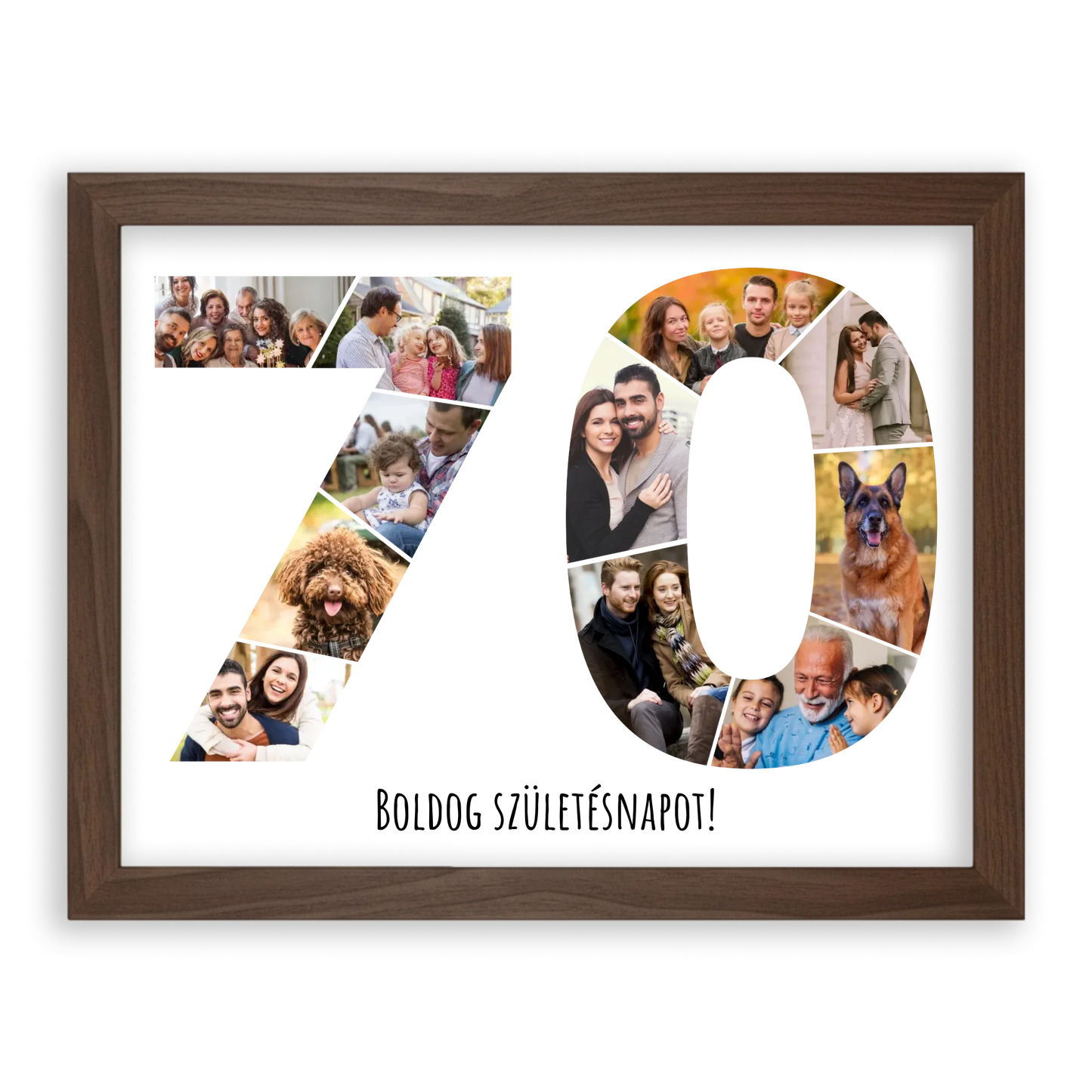 Egyedi Születésnapi Fotókollázs (70-79 évig) - Falikép