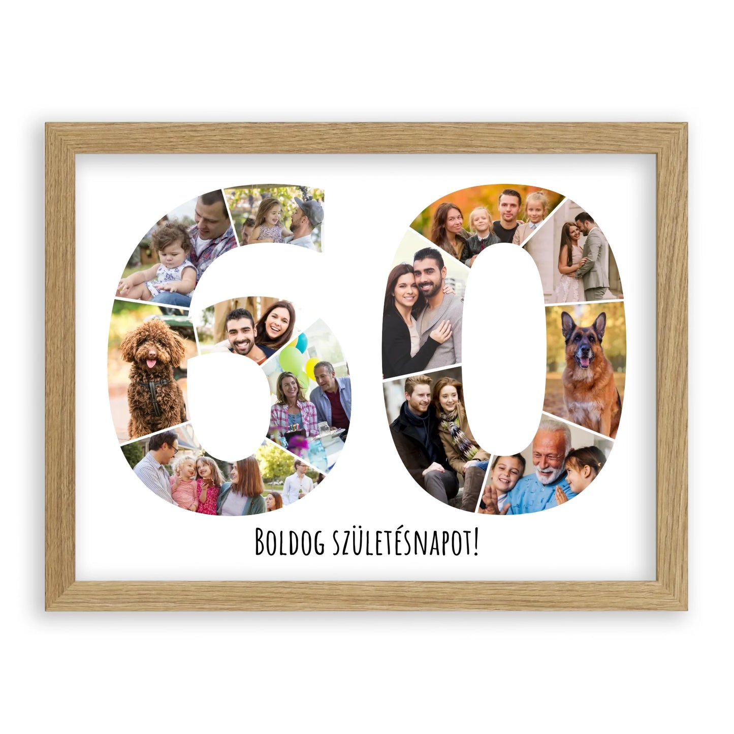Egyedi Születésnapi Fotókollázs (60-69 évig) - Falikép