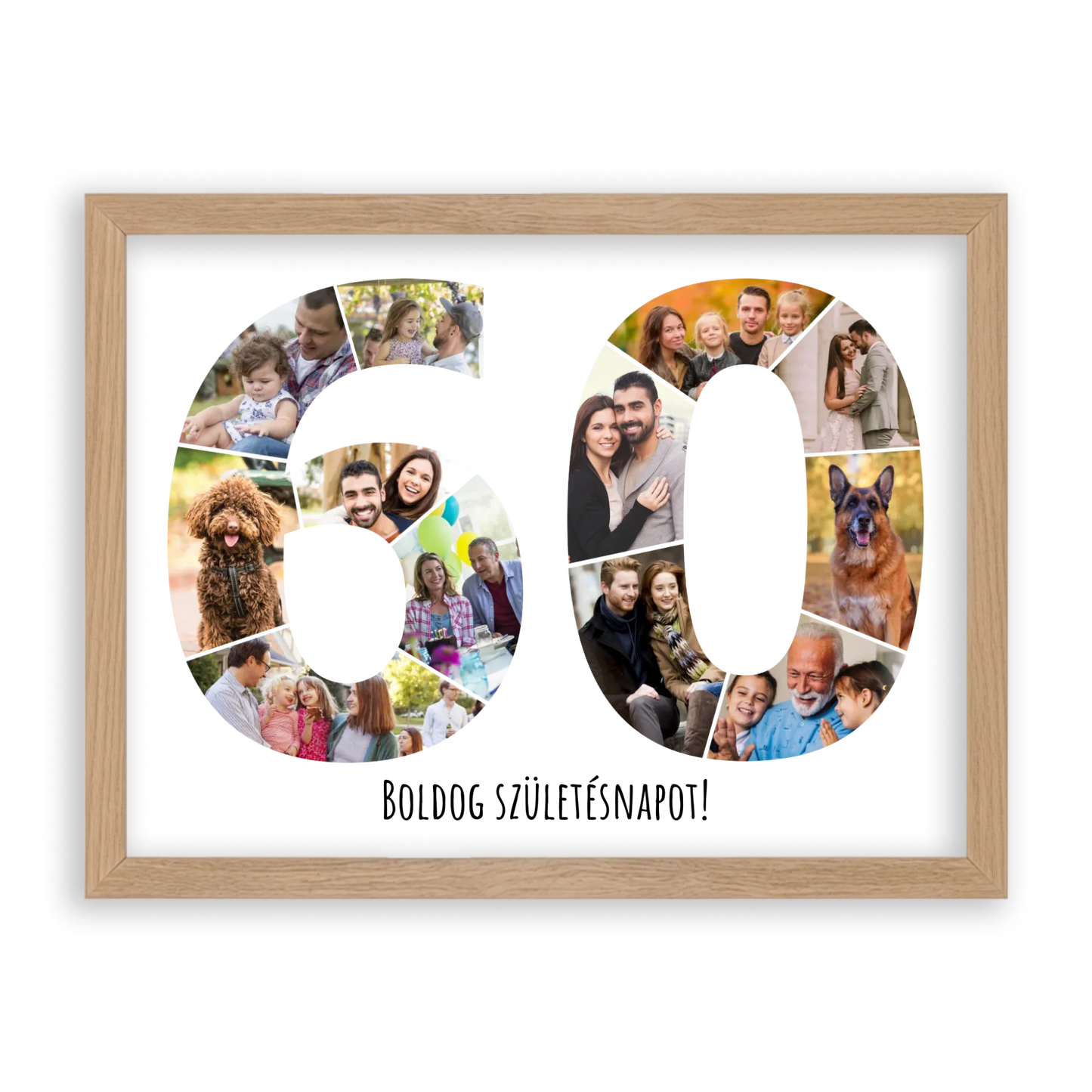 Egyedi Születésnapi Fotókollázs (60-69 évig) - Falikép