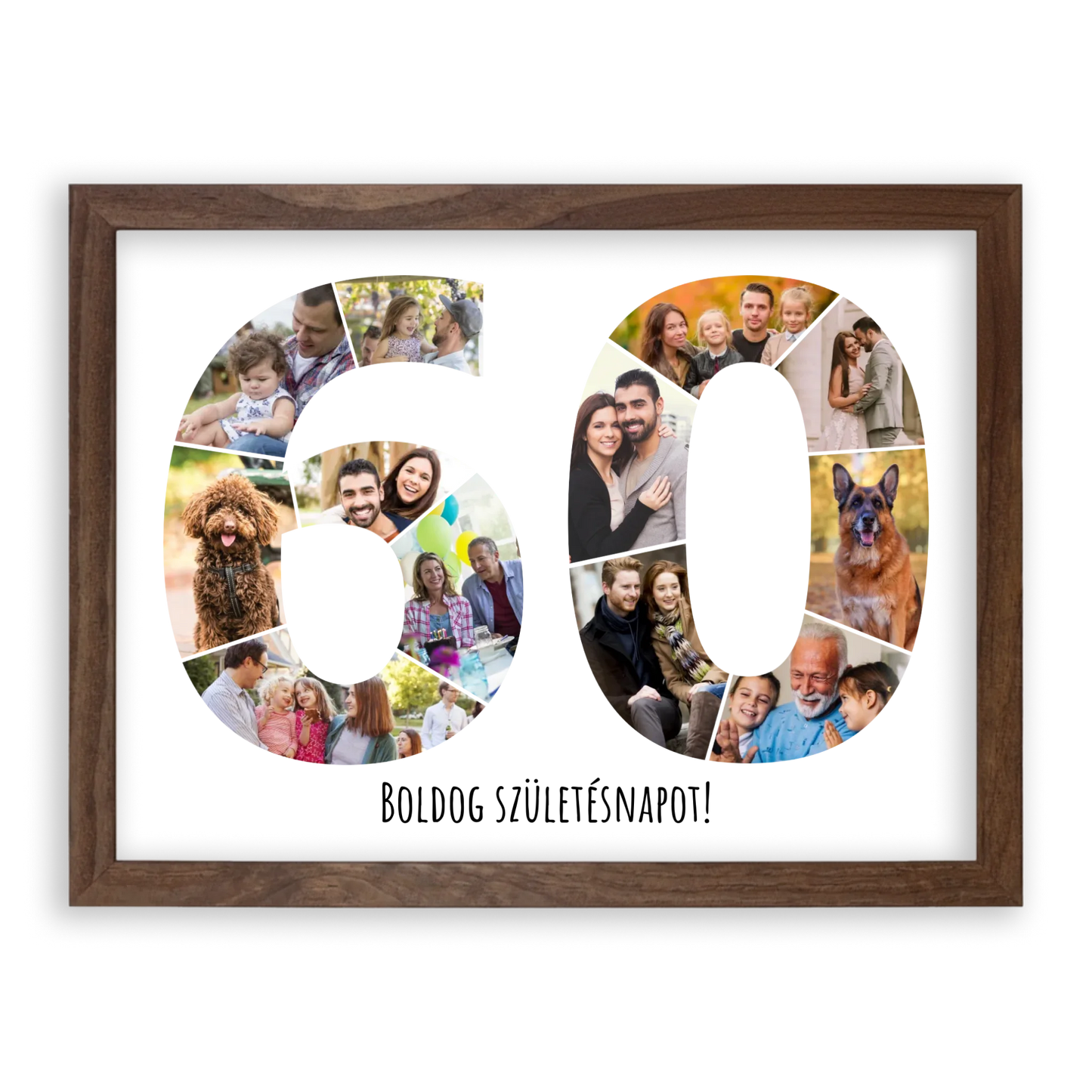 Egyedi Születésnapi Fotókollázs (60-69 évig) - Falikép